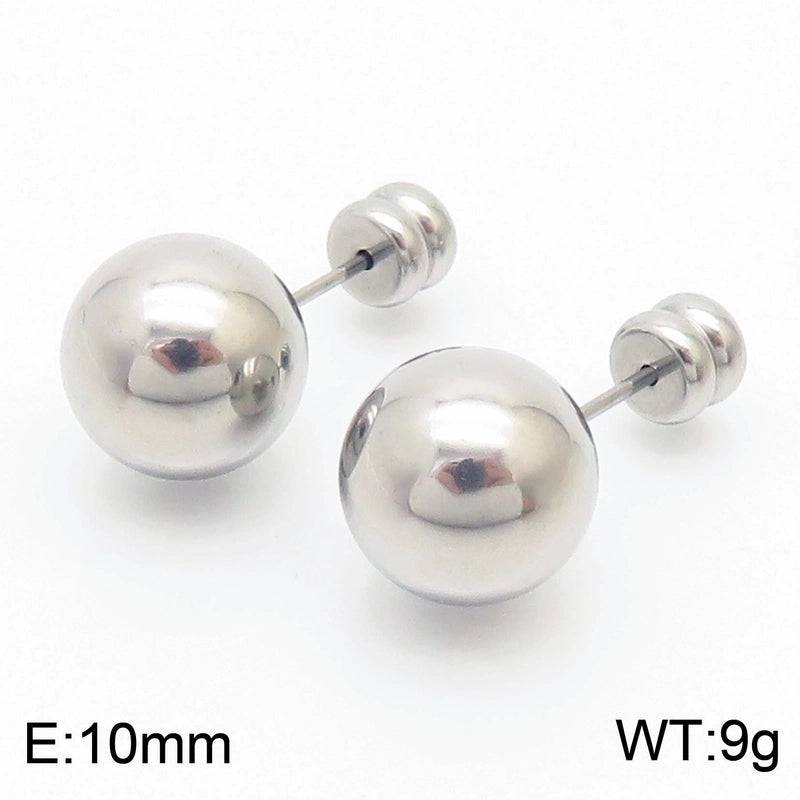 Geometric Titanium Steel No Inlaid 18K Gold Plated Earrings Ear Studs