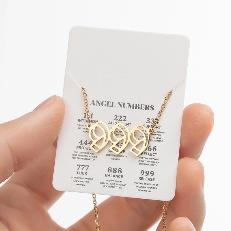 Retro Letter 201 Stainless Steel 18K Gold Plated Plating Stainless Steel Necklaces