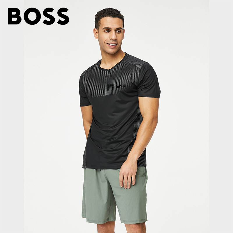 BOSS Men-s Sweat-absorbent Breathable T-shirt