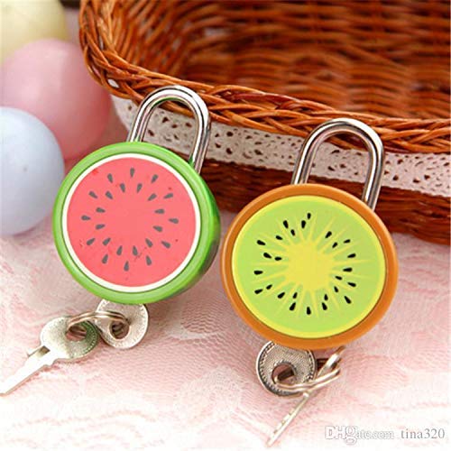 Cute Fruit Shape Metal Travel Suitcase Press Lock With Keys