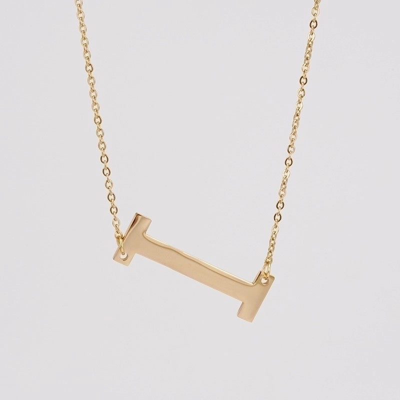 Fashion Letter 304 Stainless Steel 18K Gold Plated Plating Stainless Steel Necklaces