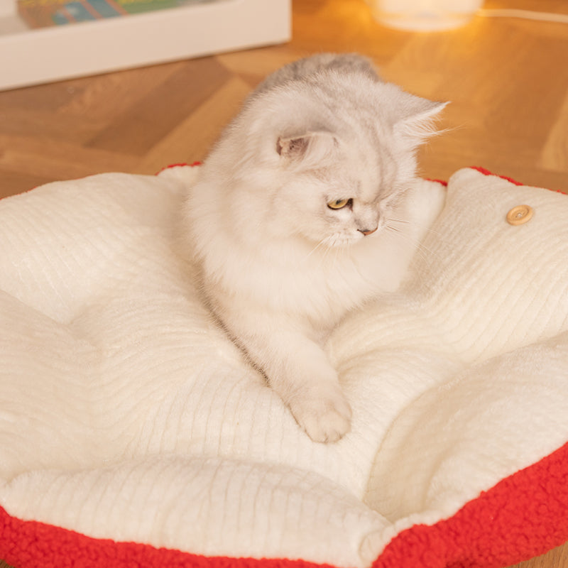 22.8'' Large Mushroom Cat Bed