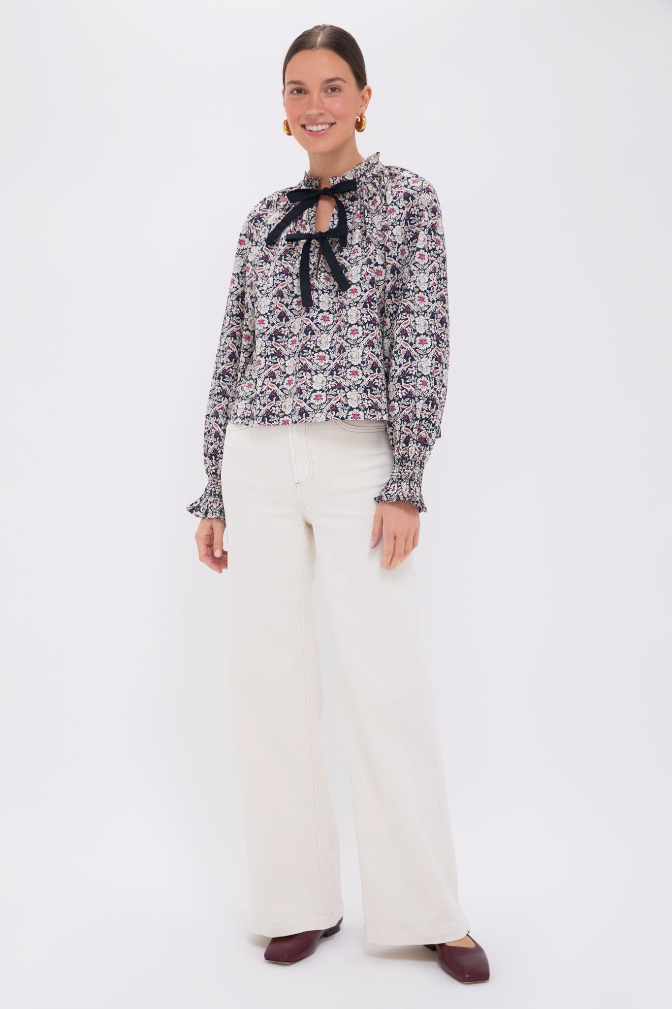 Ecru Lana High Rise Ultra Wide Leg