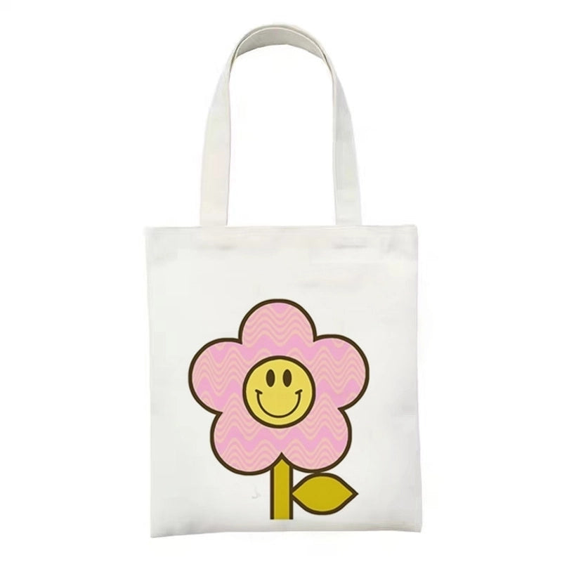 Women's Minimalist Flower Mushroom Shopping Bags