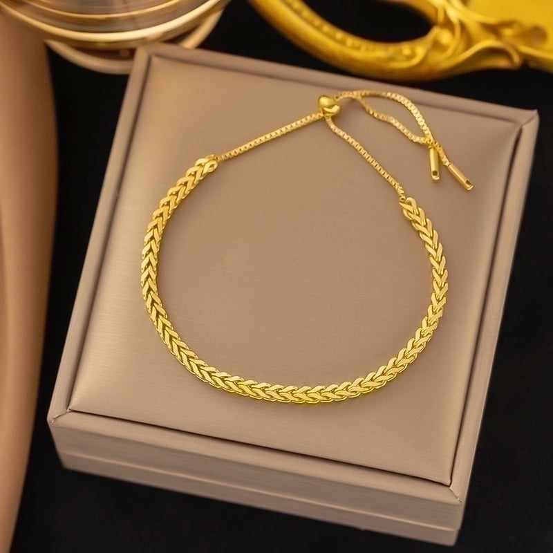 Streetwear Heart Shape Grain 304 Stainless Steel 18K Gold Plated Acrylic Artificial Rhinestones Plastic Bracelets In Bulk