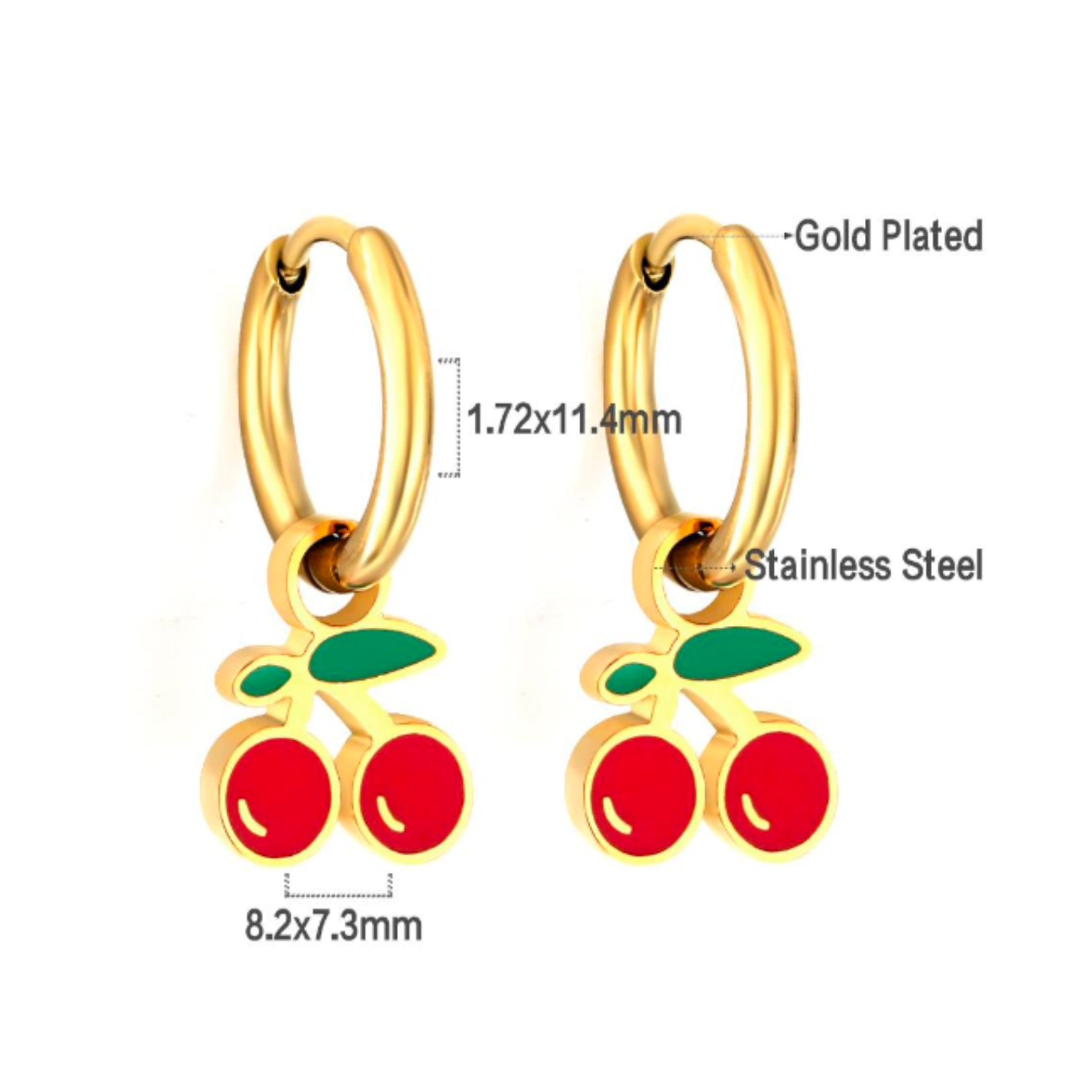 Juicy cherry hoops - Gold