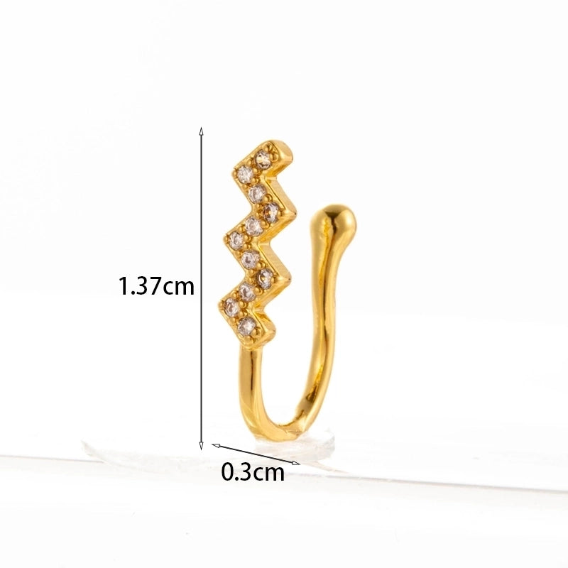 Nose Rings & Studs Fashion Geometric Copper Plating