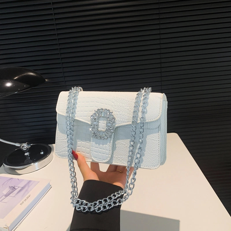 Vintage Style Classic Style Solid Color Crocodile Pu Leather Women's