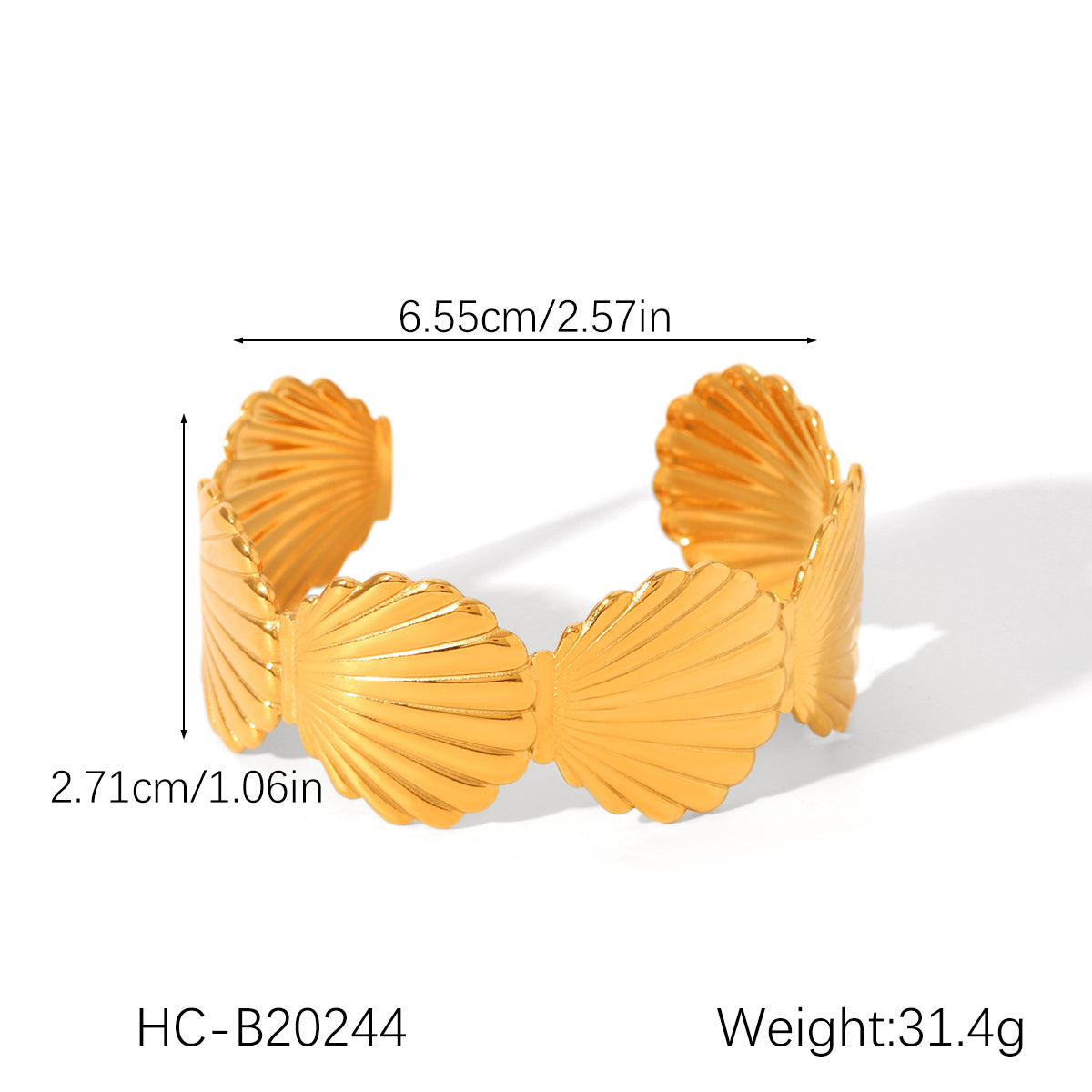 Ins Style Stainless Steel Bracelet 18K Gold-Plated Open Bracelet Titanium Steel Bracelet Female Jewelry
