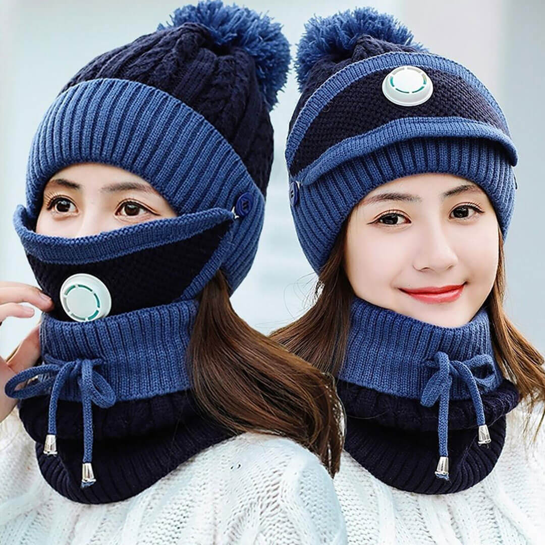 3-in-1 Women's Winter Beanie Set