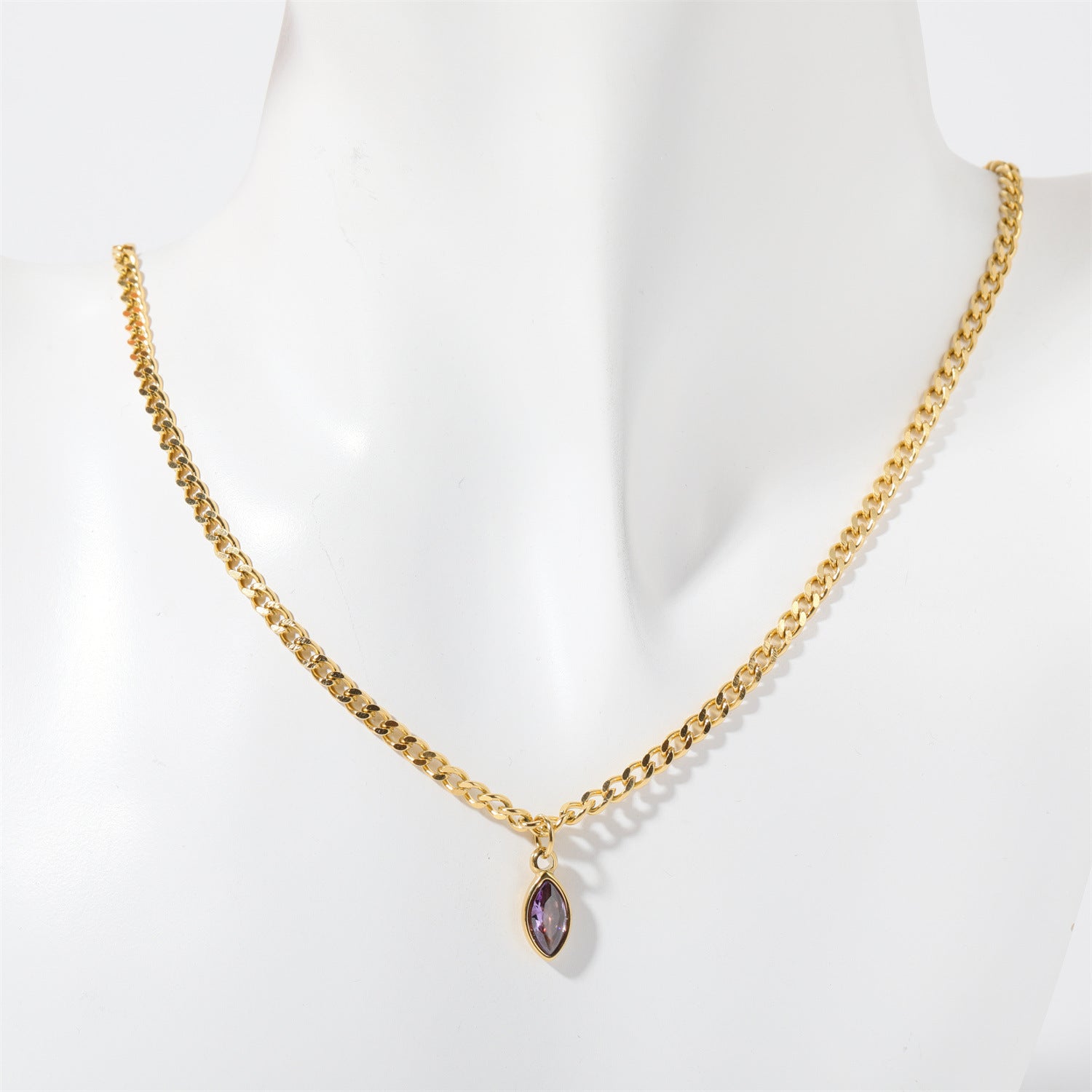 Moderate Luxury Circle Geometric Titanium Steel Electroplating Necklaces