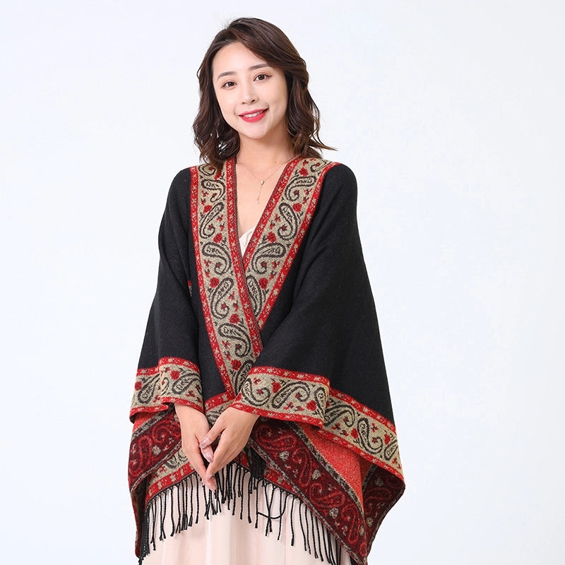 Women's Streetwear Cashew Nuts Imitation Cashmere Gradient Color Scarf