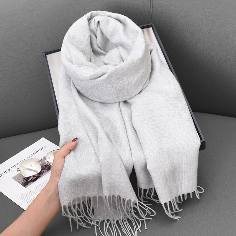 Women's Basic Solid Color Polyester Scarf