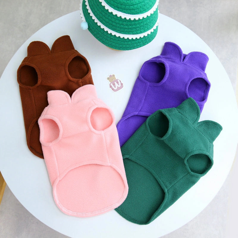 Pet Clothing  Traction Fleece Simple Casual Warm Autumn And Winter Dog Clothes