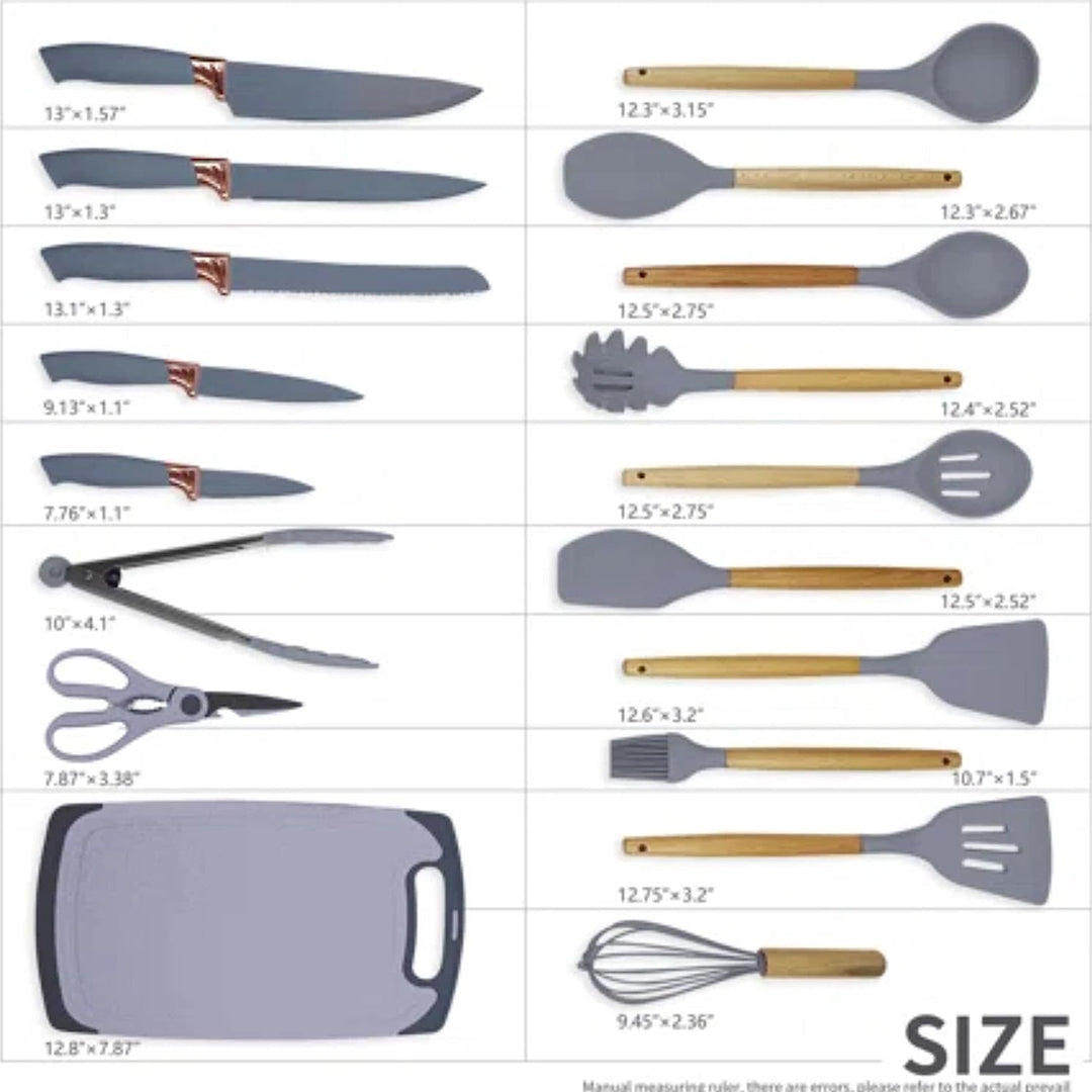 19Pcs Silicone Kitchen Utensil Set