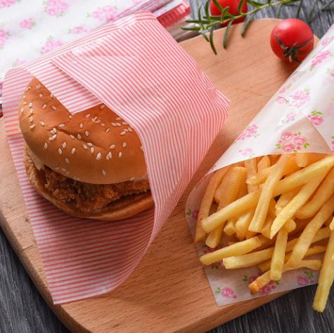 50Pcs Wax Paper Food Grade Grease Paper Food Wrapping Paper