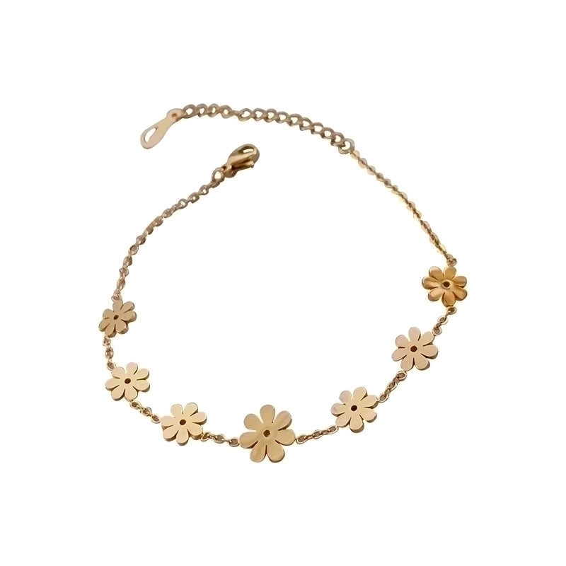 Minimalist Star Titanium Steel Metal Rhinestones Bracelets
