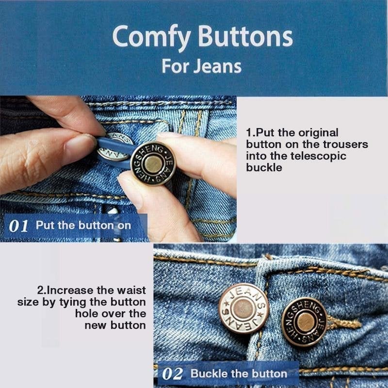 🔥Hot Sale🔥Jeans Retractable Button 8PCS