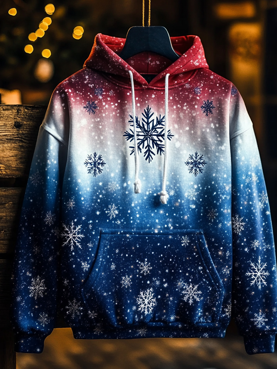 Winter snowflake Christmas Art Print Long Sleeve Hoodie