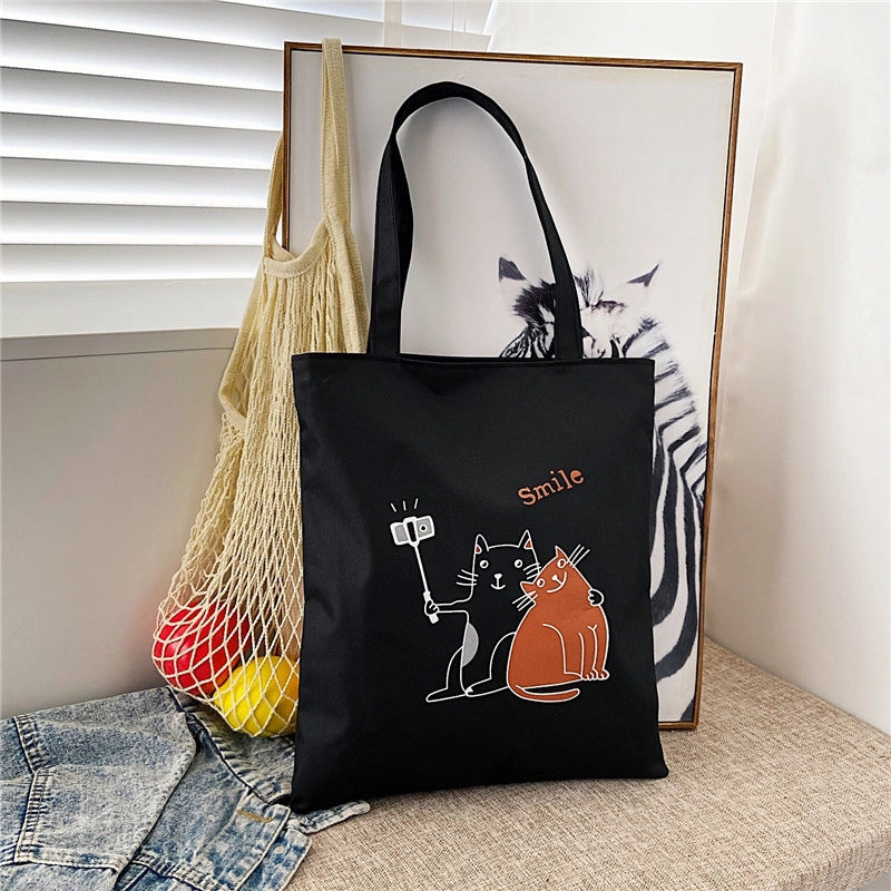 Women's Medium Nylon Animal Streetwear Square Zipper Shoulder Bag