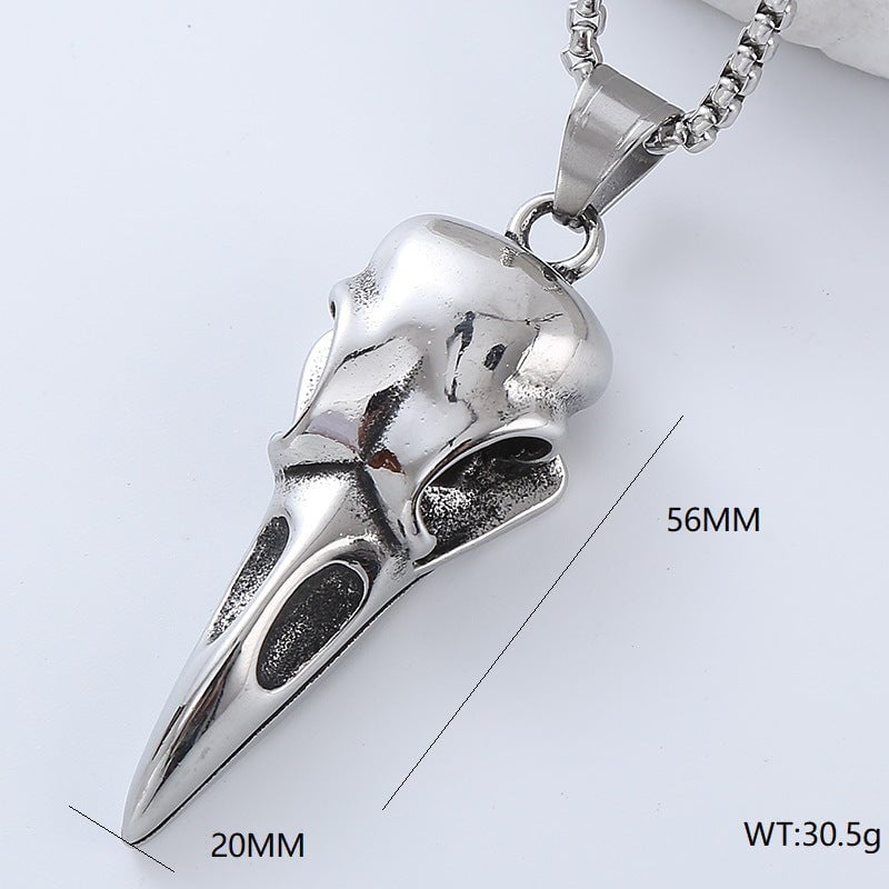 Aml Personalized Animal Head Hip-Hop Punk Style Titanium Steel Men'S Necklace