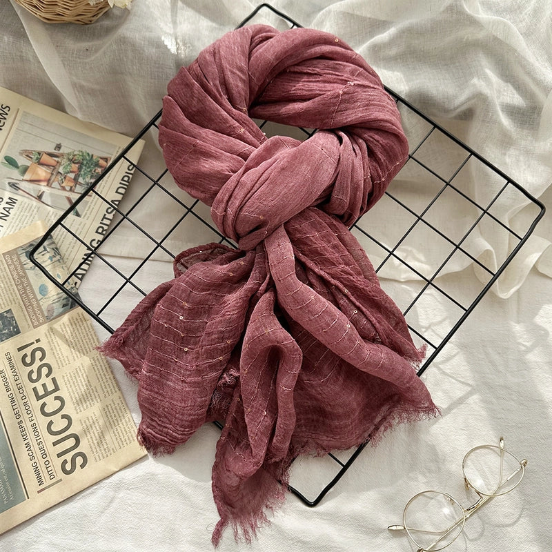Unisex Retro Sweet Solid Color Artificial Cotton Scarf