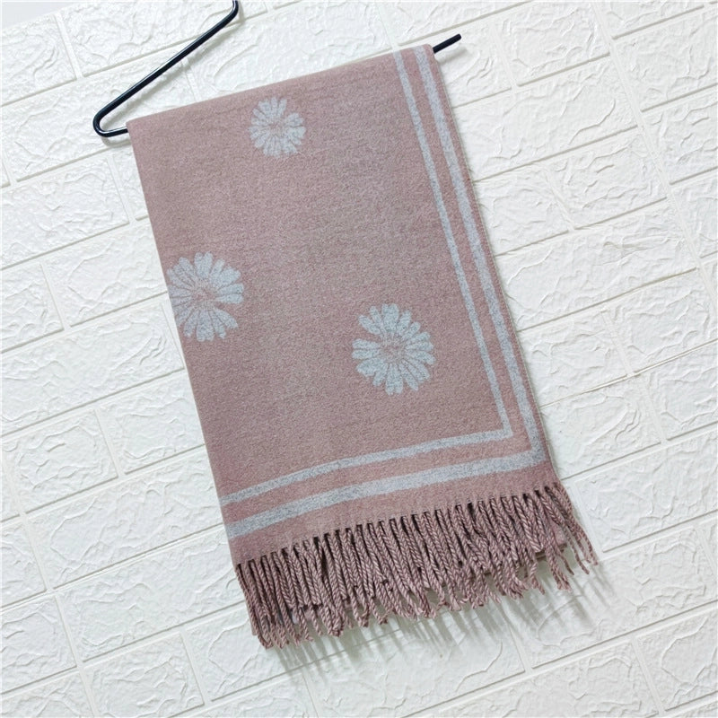 Women's Cute Sweet Printing Imitation Cashmere Polyester Scarf