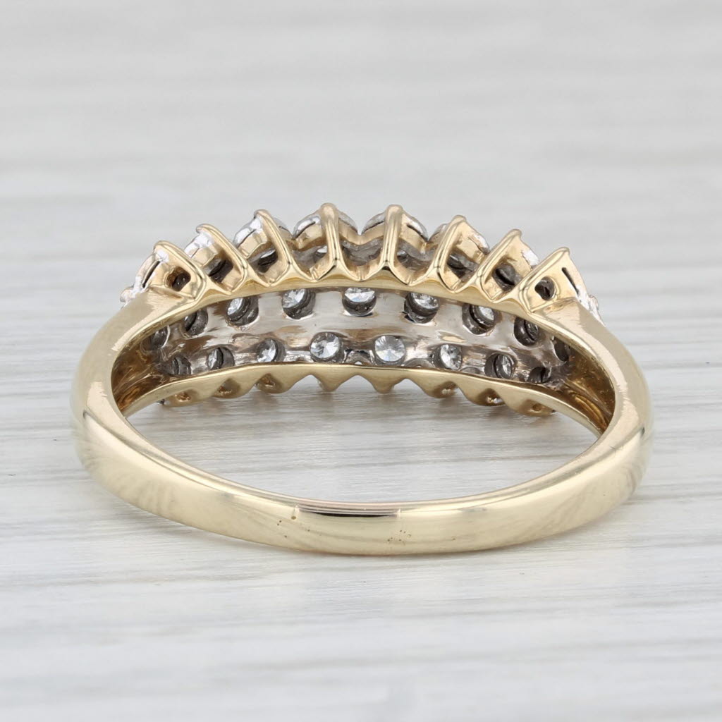 0.20ctw Diamond Cluster Ring 10k Yellow Gold Size 8.5 Wedding