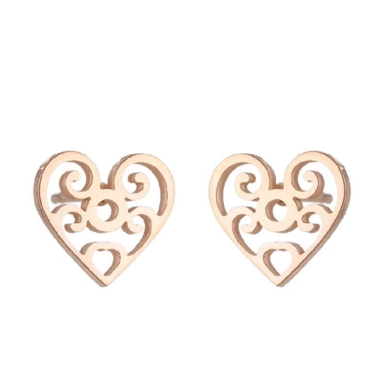1 Pair Minimalist Sun Plating 304 Stainless Steel 18K Gold Plated Ear Studs