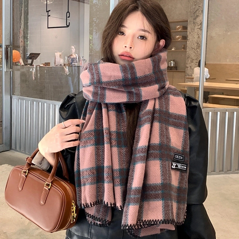 Unisex Vintage Style Classic Style Lattice Polyester Scarf