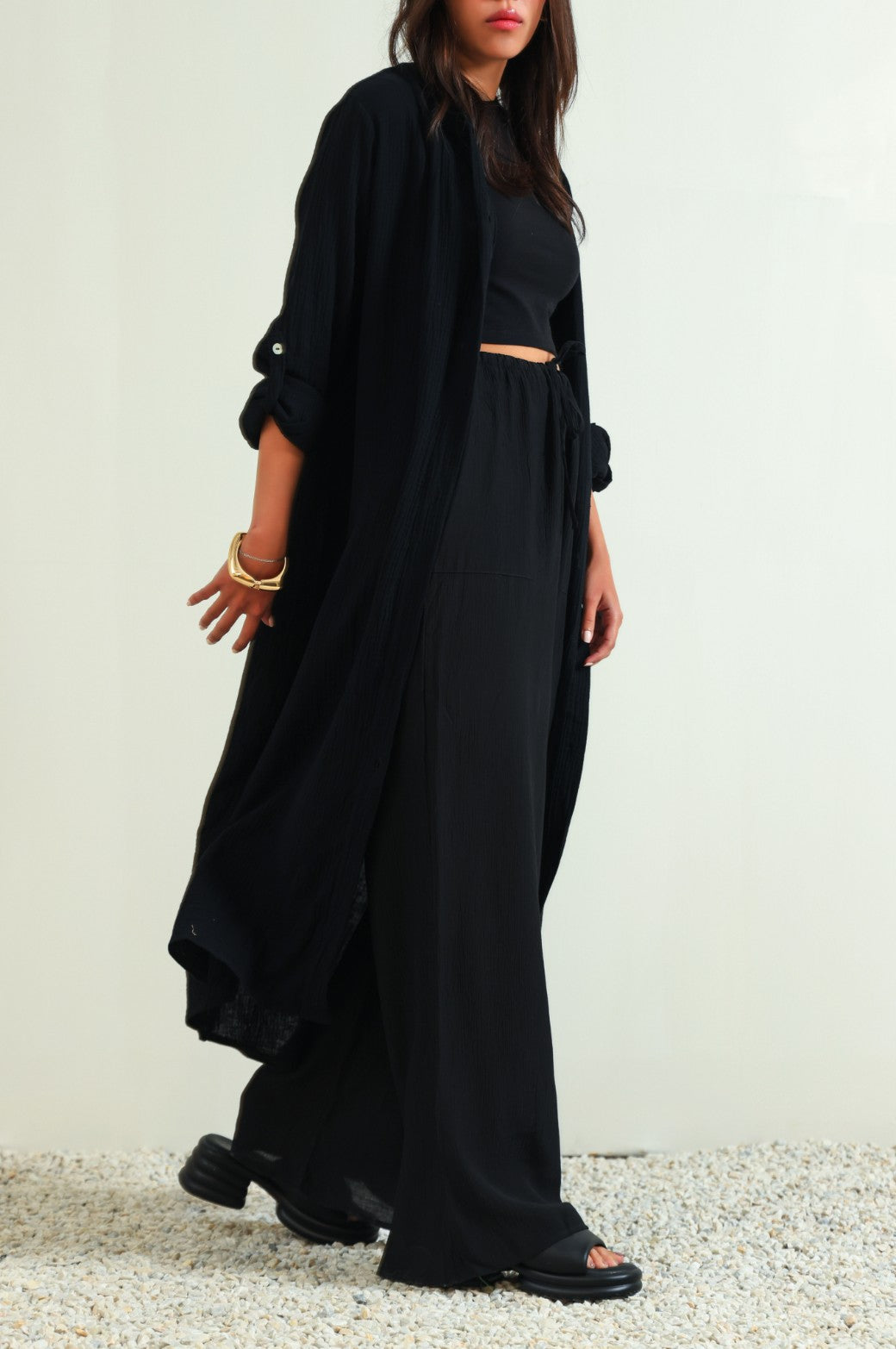 LONG MUSLIN TUNIC