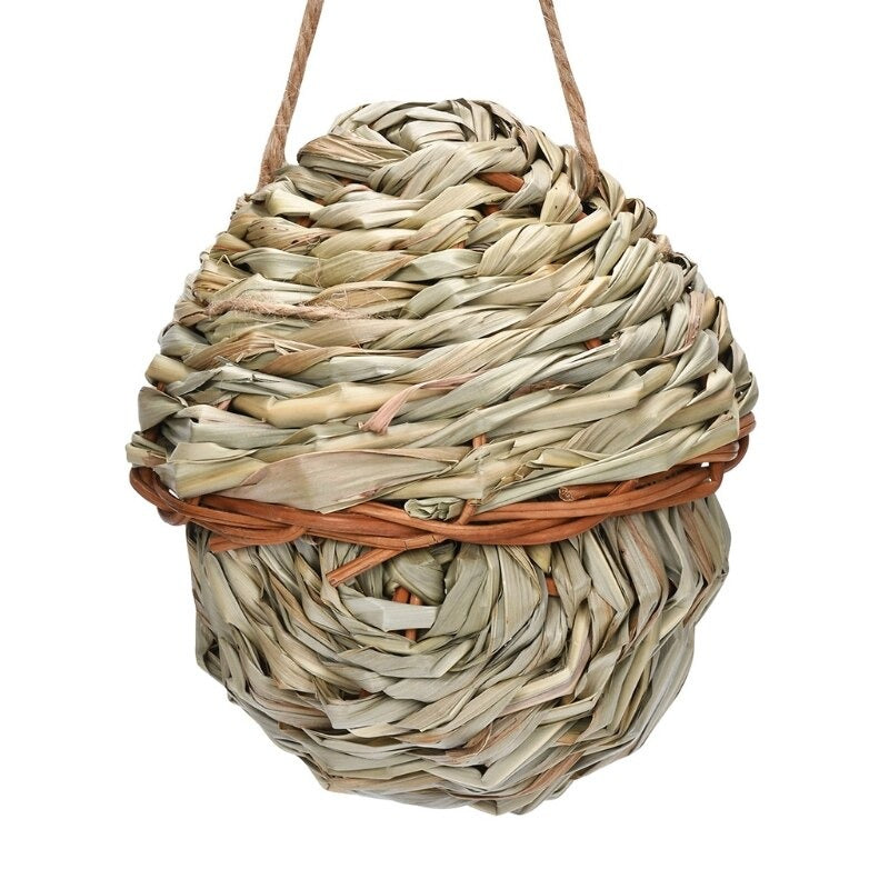 Handmade Birdhouse Straw Nest