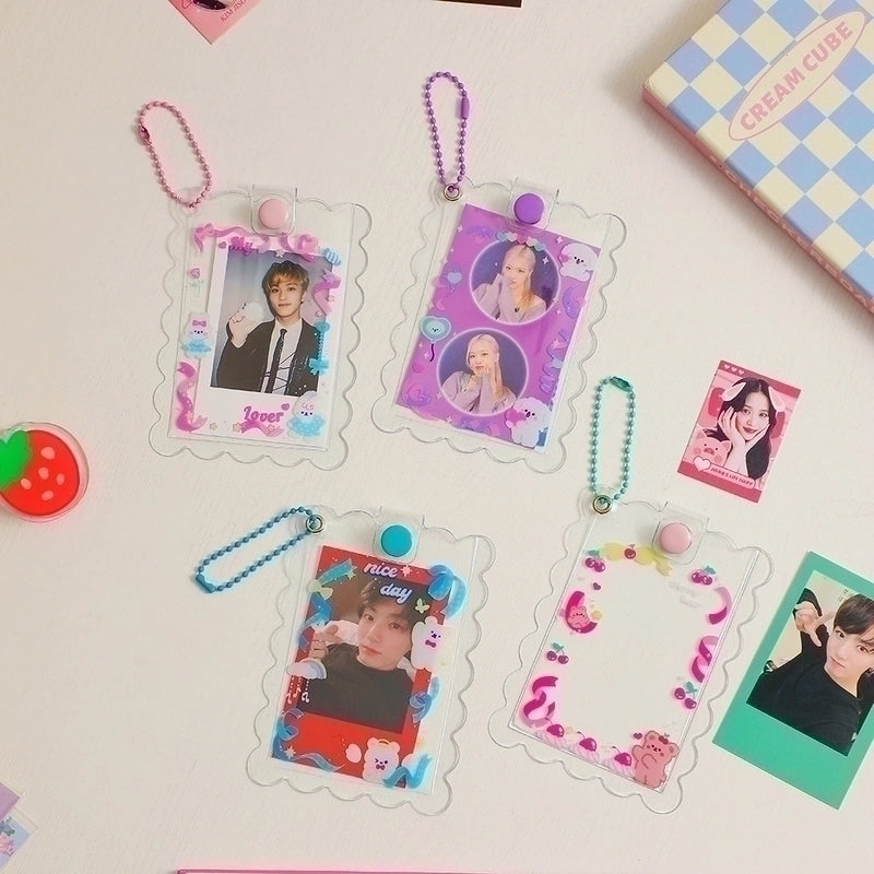 Women's Cartoon Pvc Flip Cover Card Holders