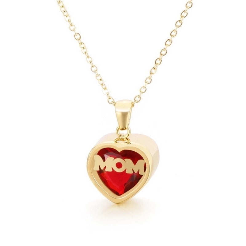 Stainless Steel Titanium Steel 18K Gold Plated Fashion Plating Heart Necklace