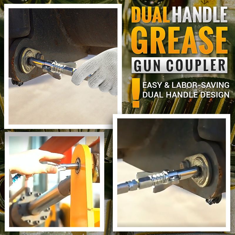 🔥Last Day Promotion 75% OFF🔥Dual Handle Grease Gun Coupler