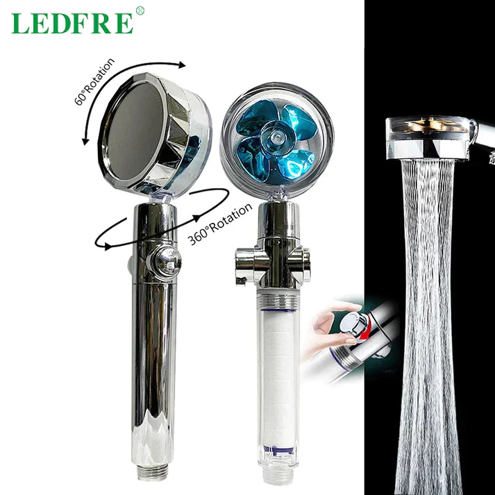 360 Degree Rotation Pressurised Filter Shower Head High Pressure