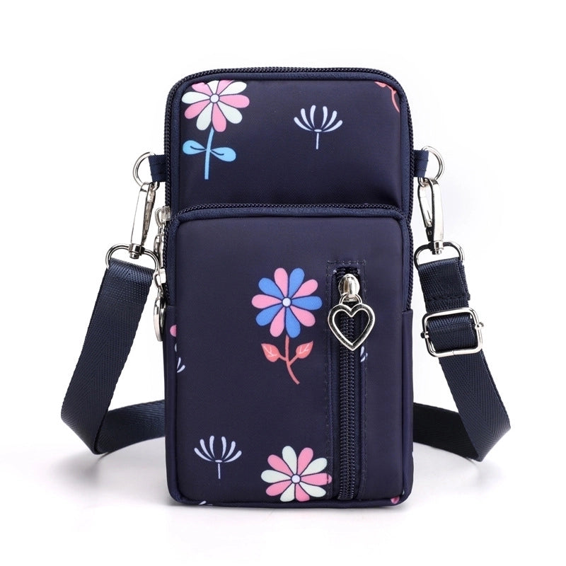 Women'S Nylon Solid Color Fashion Zipper Phone Wallet