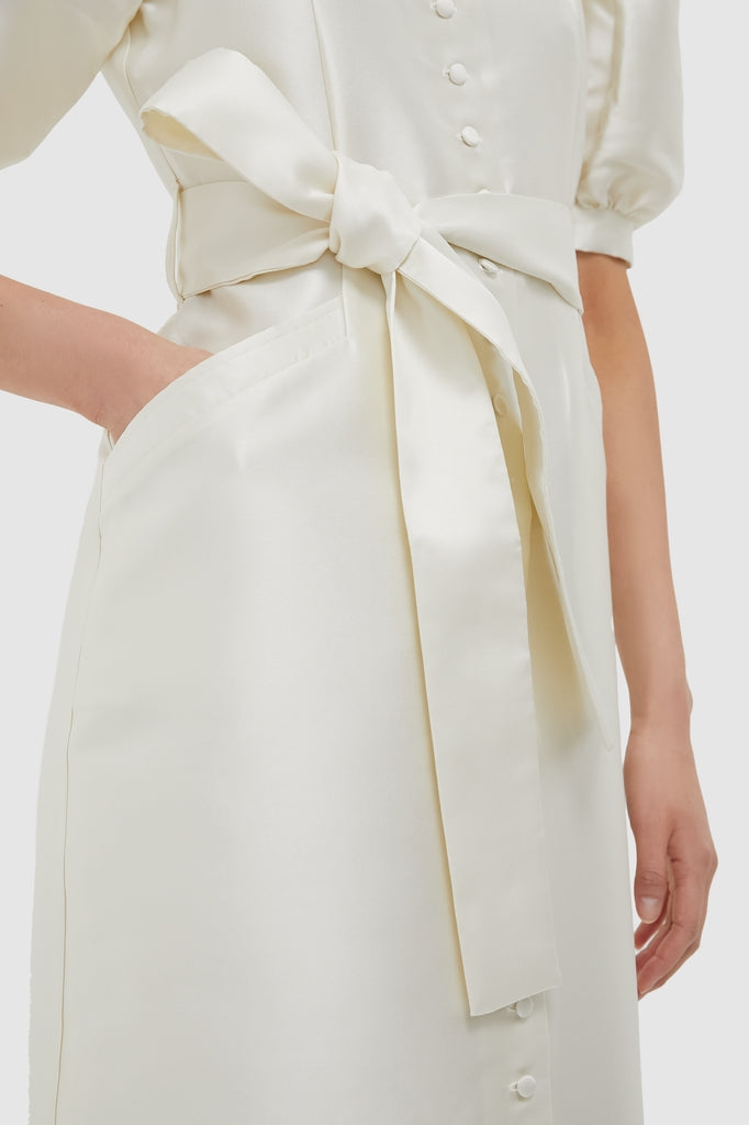 White Long Smart Amoako Dress