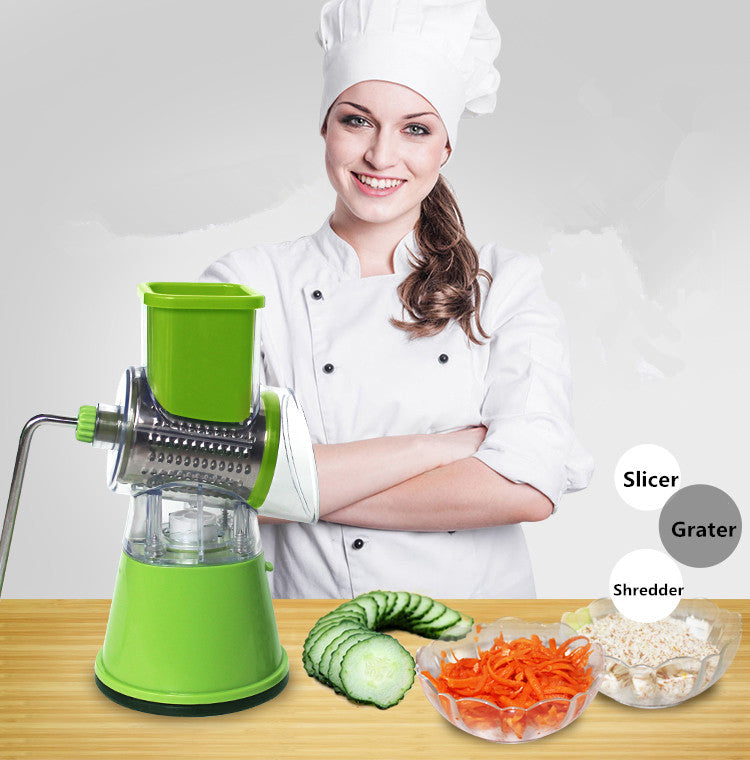 Multifunctional Manual Vegetable Spiral Slicer Cutter with Premium Hand Rotary Grater Drum Rs 1999