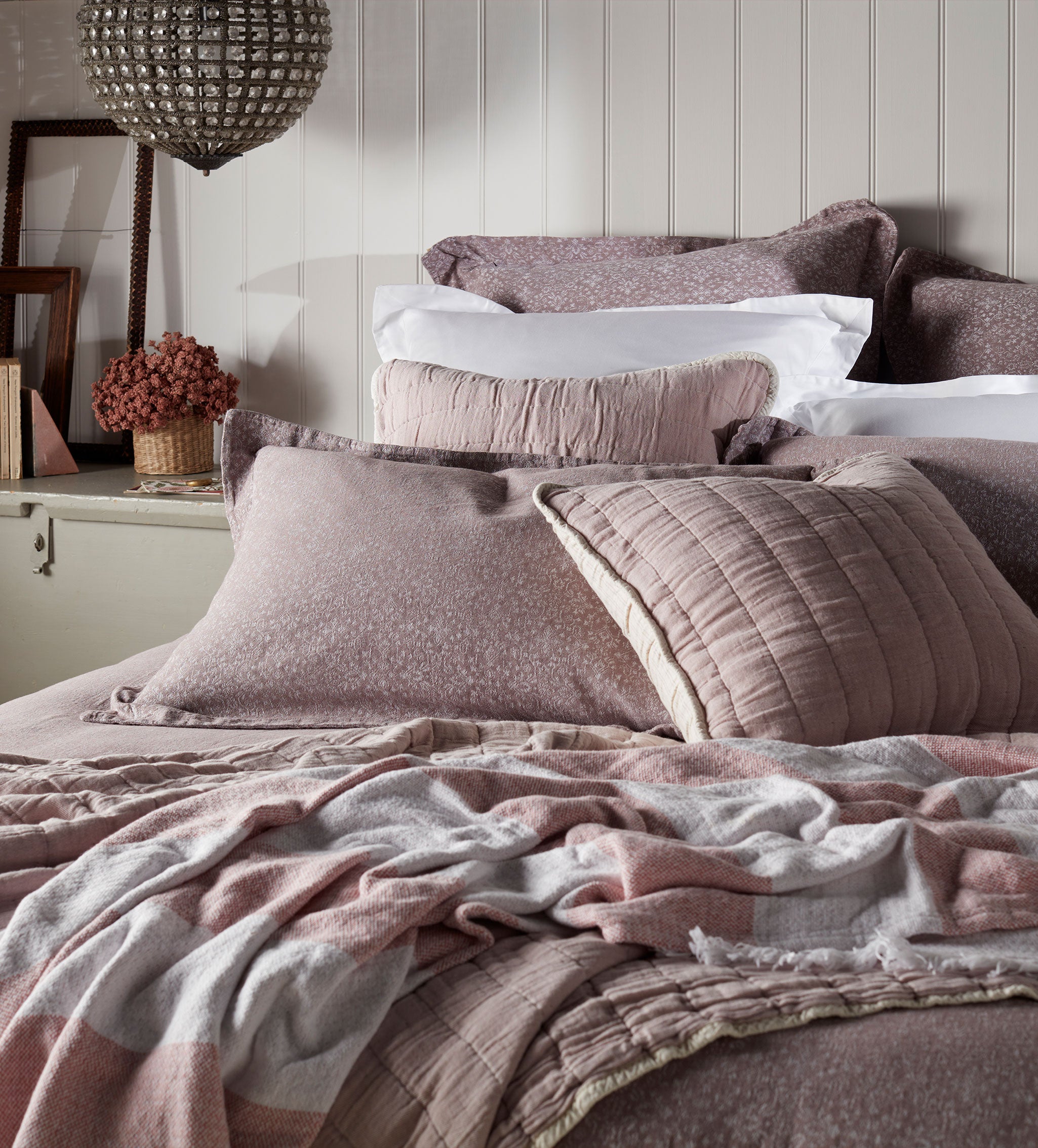 Ash Rose Sofia 100% Cotton Blanket