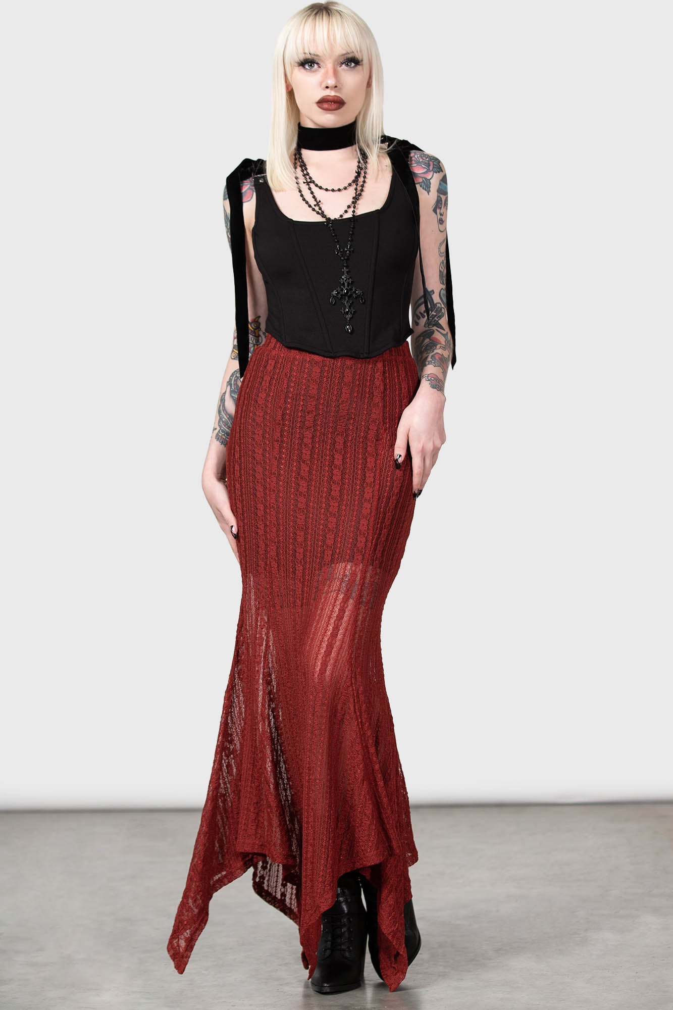 Juliet's Betrayal Maxi Skirt [RED]