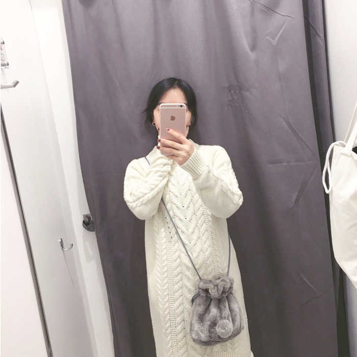 Soft Bunny Tail Purse