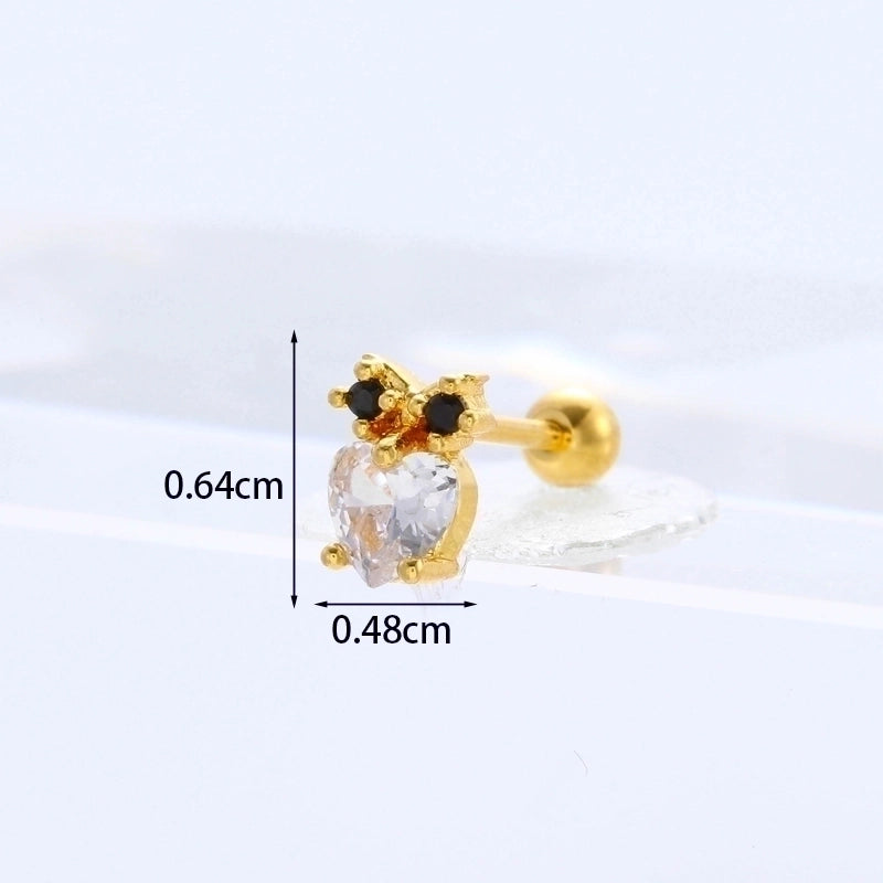 Ear Cartilage Rings & Studs Exaggerated Animal 316L Stainless Steel  Copper