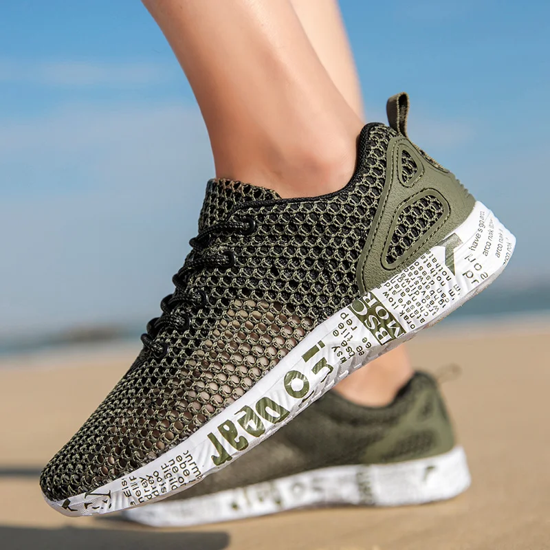 oxford Summer Mens Beach Shoes Outdoor Sandals Air Mesh Sneaker Fashion Women Foam Sport Aqua Footwear Water