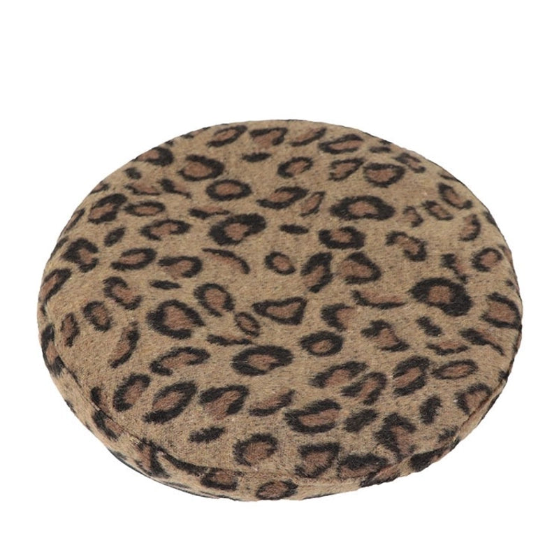Women's Casual Minimalist Leopard Eaveless Beret Hat
