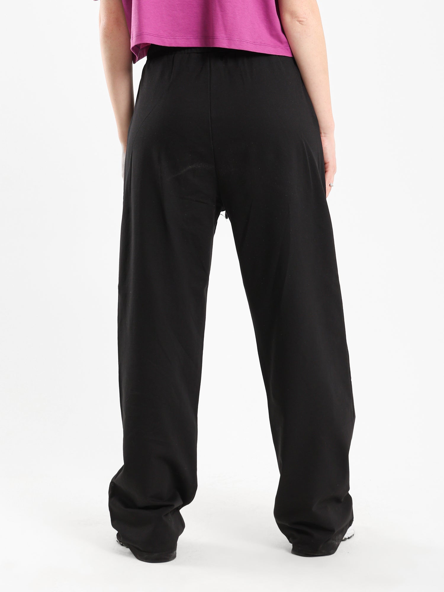Wide-Leg Melton Joggers