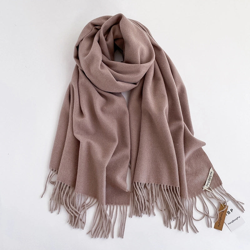 Unisex Casual Basic Solid Color Imitation Cashmere Scarf