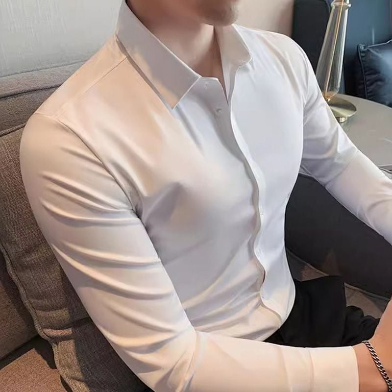 💥Hot Sale🍃Men's High Stretch Ironing-free Business Shirt