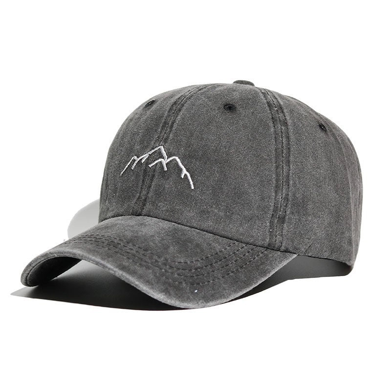 Baseball Cap Soft Top Men's Women's Embroidered Washed Old Outdoor Mountaineering Hat Spring And Summer Sports Hat