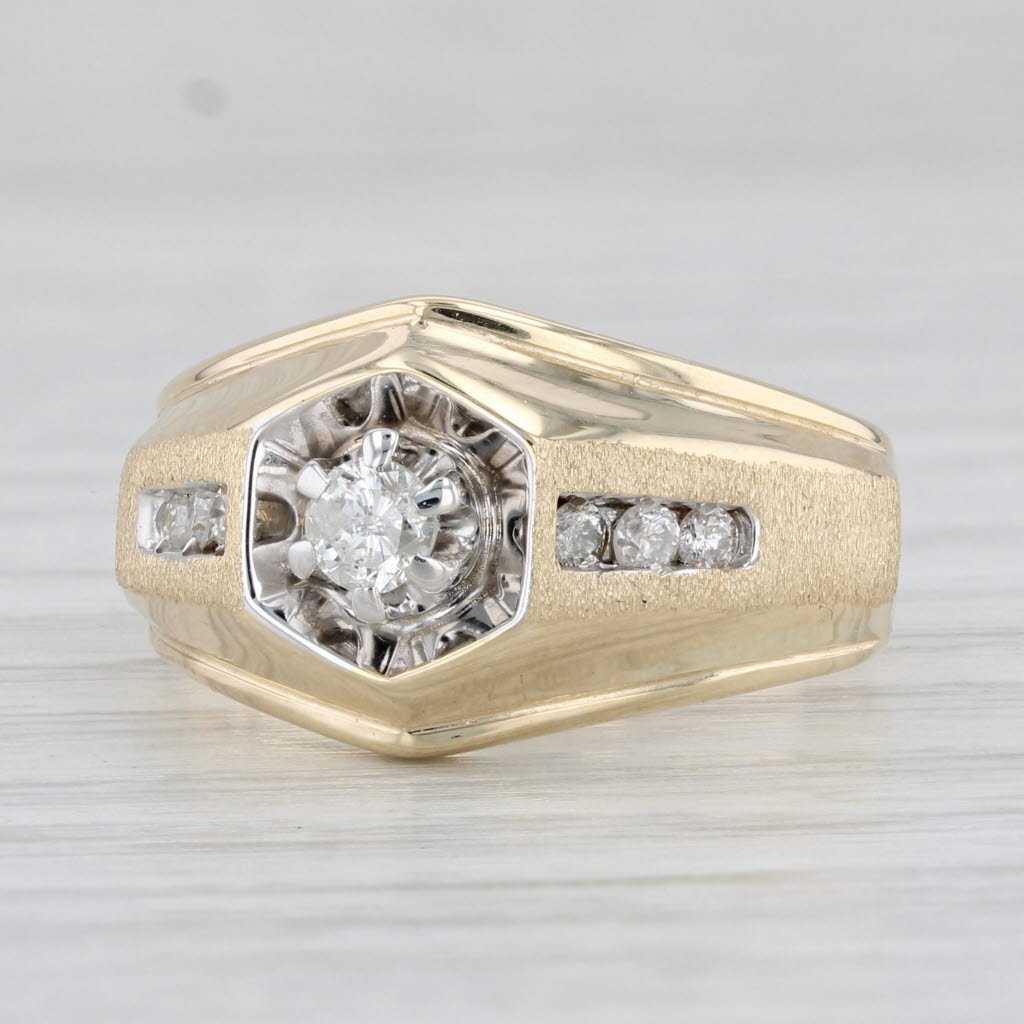 0.28ctw Diamond Ring 14k Yellow Gold Size 6.75 Engagement